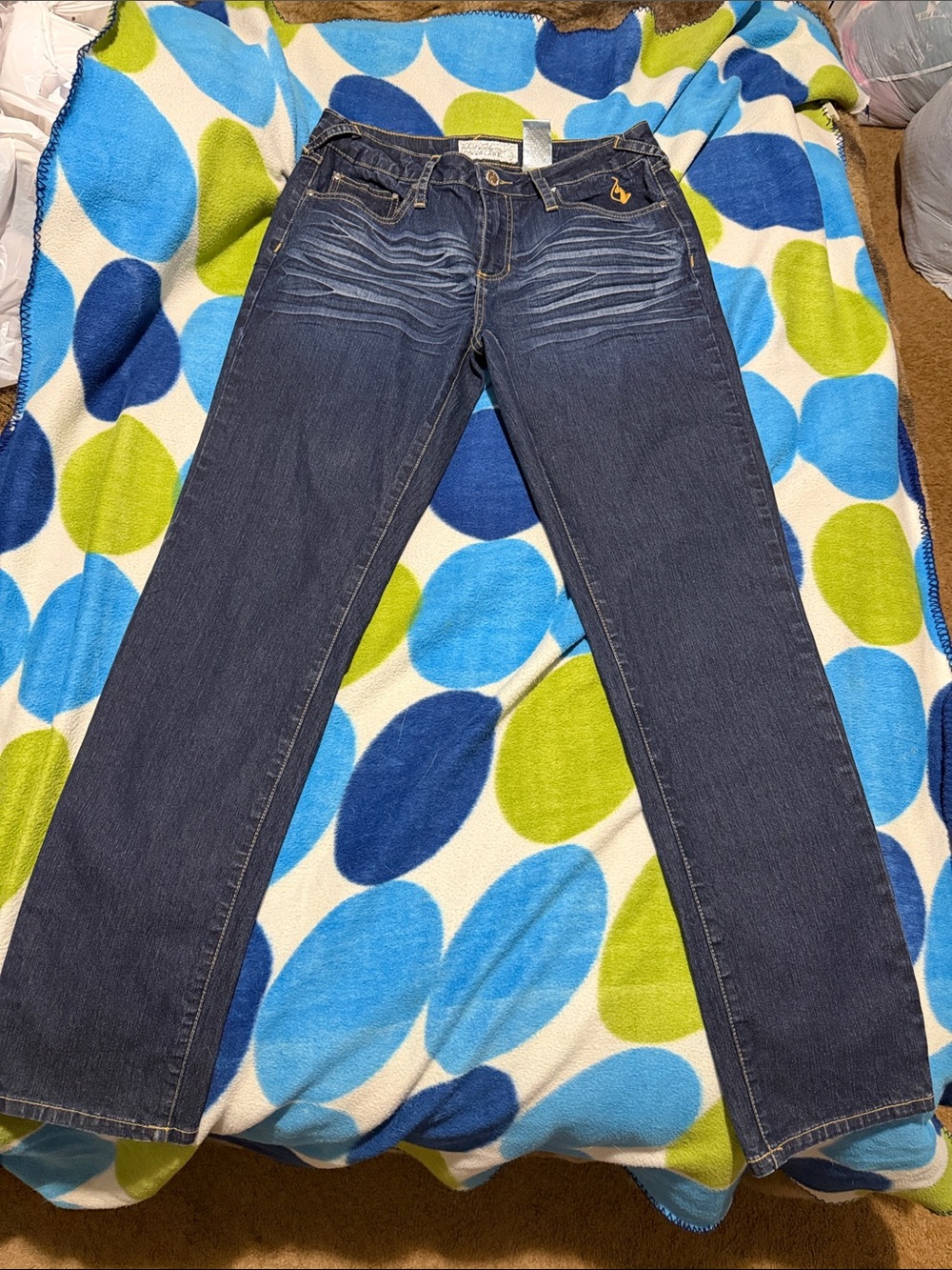 Baby Phat Dark Blue Straight Leg Jeans